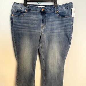 NWT Maurices Women's Jeans M Jeans 20W Classic Slim Straight, Short, Mid Rise